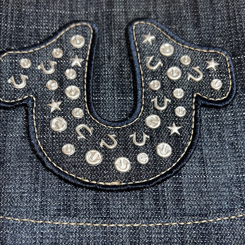 True Religion Denim and Tan Crossbody Bag - Picture 5 of 9